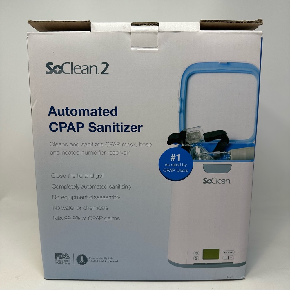 SoClean 2 CPAP Cleaner & Sanitizer Machine SC1200 w/Power Cord & Hose - Tested